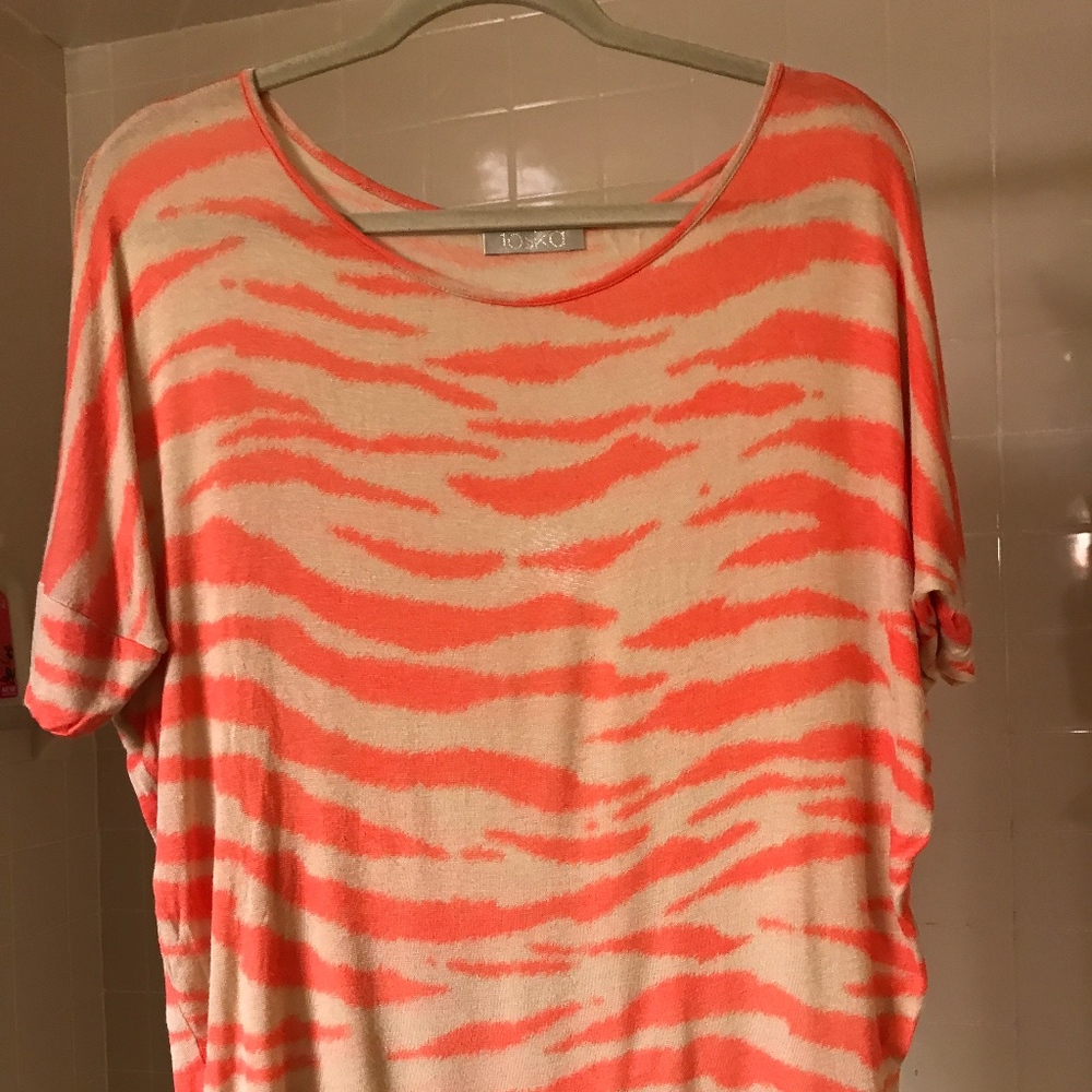 pink zebra top